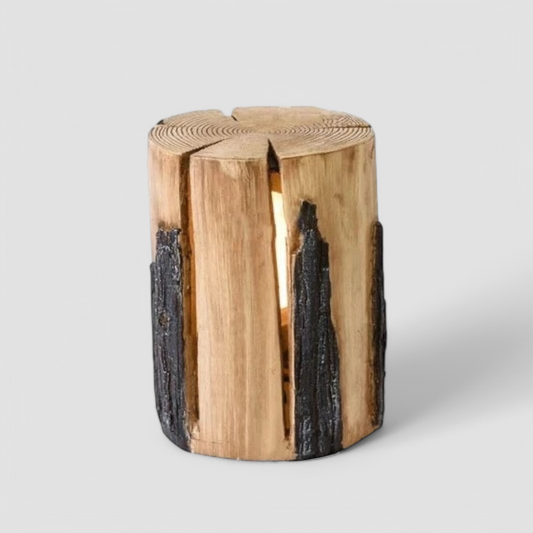 Natural Wood Effect Outdoor Lamp - HappyKidMart