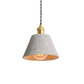Simple Concrete Hanging Lamp | Grey Metal With Gold Accent
