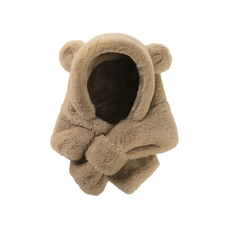 2 in 1 Baby Bear Warm Hat Scarf