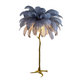 Soft Pink Feather Floor Lamp Gold Base