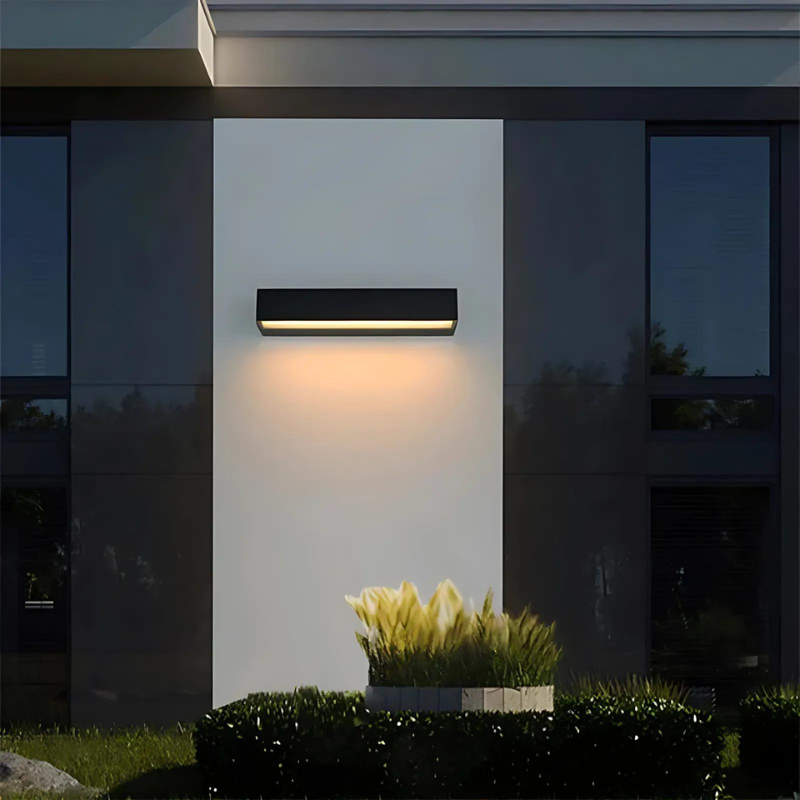 Contemporary Black Outdoor LED Wall Sconce - HappyKidMart