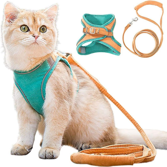 Safe Cat Walking Harness and Leash Set - HappyKidMart