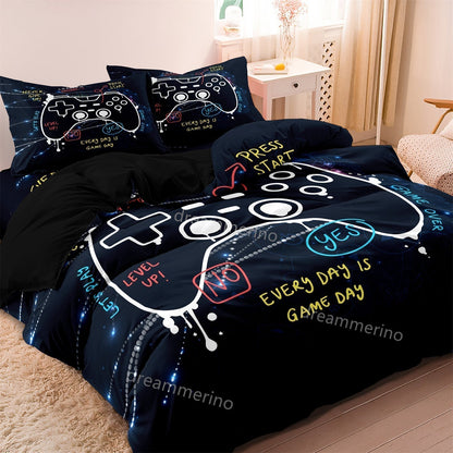 Cool Gamer Bedding Set Controller Pattern