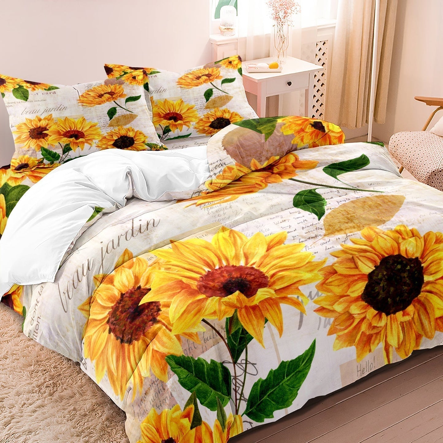 Bright Floral Bedding Set