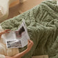 Plush Heavy Knit Wool Throw Blanket