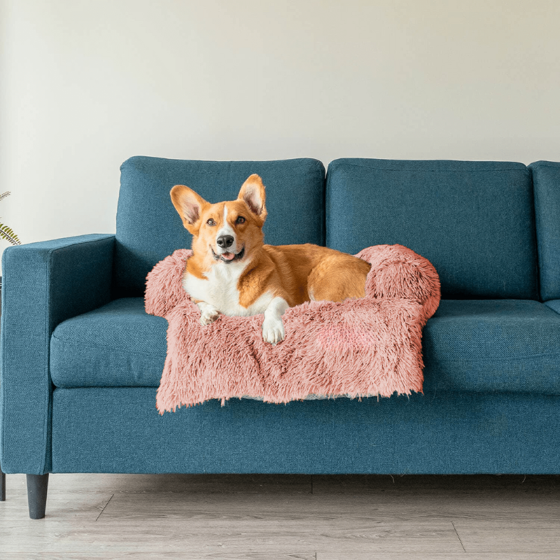 Soft Pet Couch Cover | Waterproof Faux Fur Pet Bed