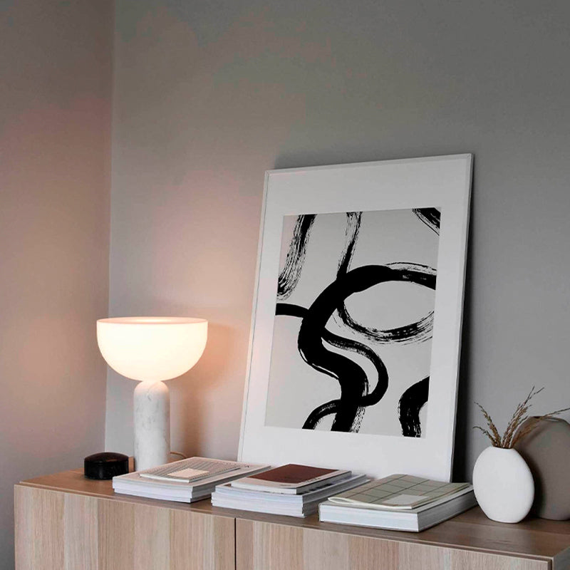Simple White Marble Desk Lamp