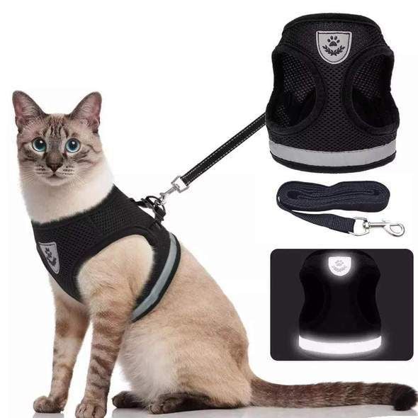 Visible Pet Harness Set | Safe Reflective Cat Vest - HappyKidMart