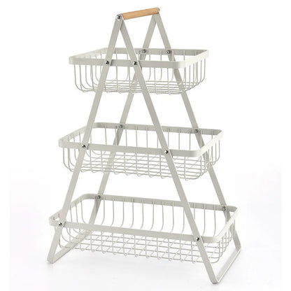 Stylish 3-Tier Metal Fruit Stand