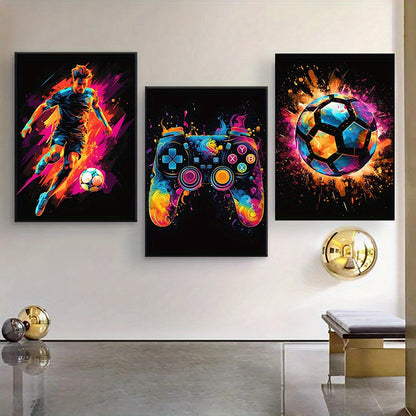 Colorful NFL Video Game Wall Decor Canvas Prints