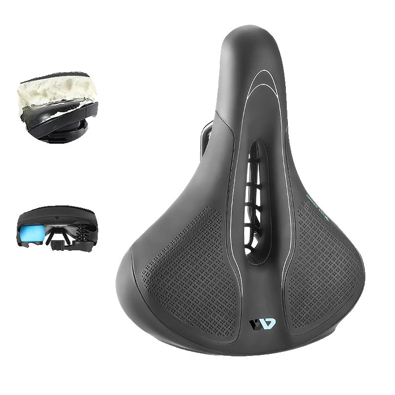 Comfort Bike Seat with LED Lighting and Wide Cushion