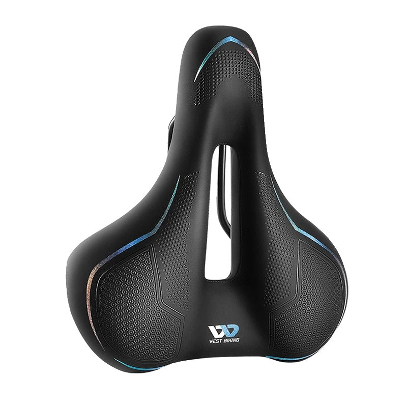 Comfort Bike Seat with LED Lighting and Wide Cushion