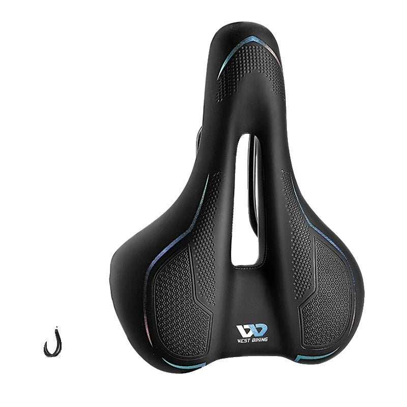 Comfort Bike Seat with LED Lighting and Wide Cushion