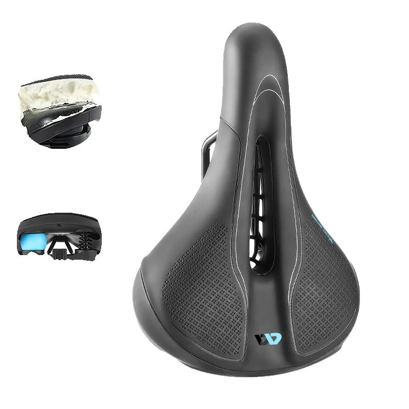 Comfort Bike Seat with LED Lighting and Wide Cushion