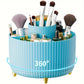 Luxury Rotating Makeup Organizer with Metallic Finish