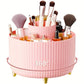Luxury Rotating Makeup Organizer with Metallic Finish