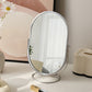 Adjustable Oval Makeup Mirror with Metal Frame