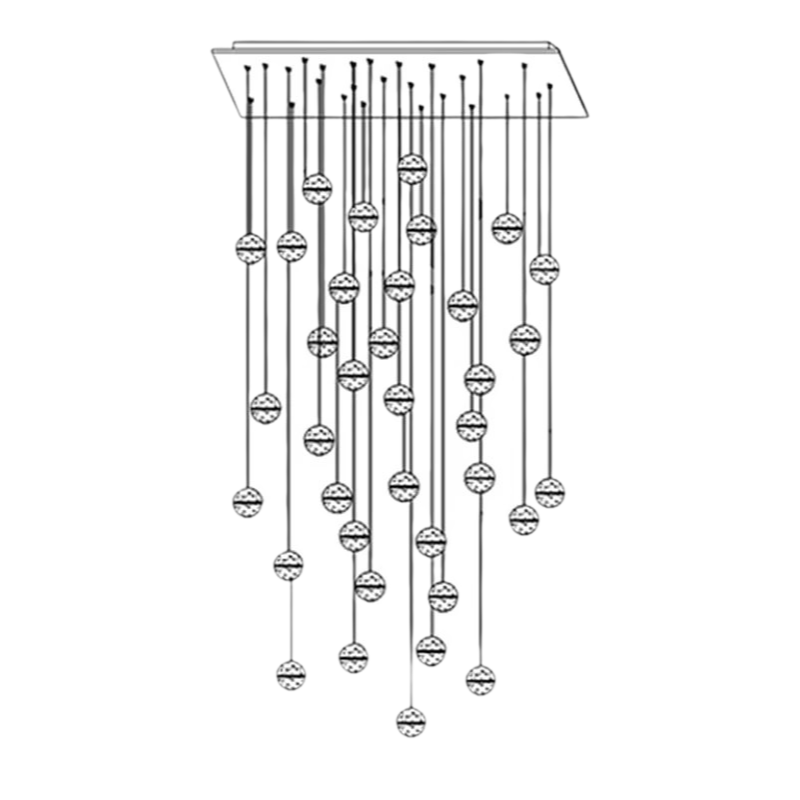 Luxurious Glass Drop Pendant Light