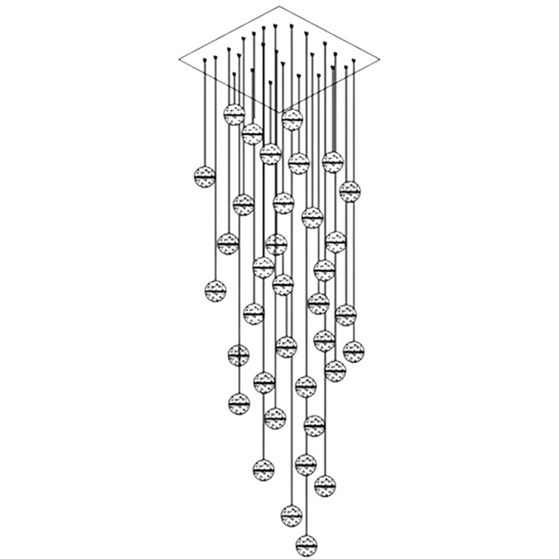 Luxurious Glass Drop Pendant Light