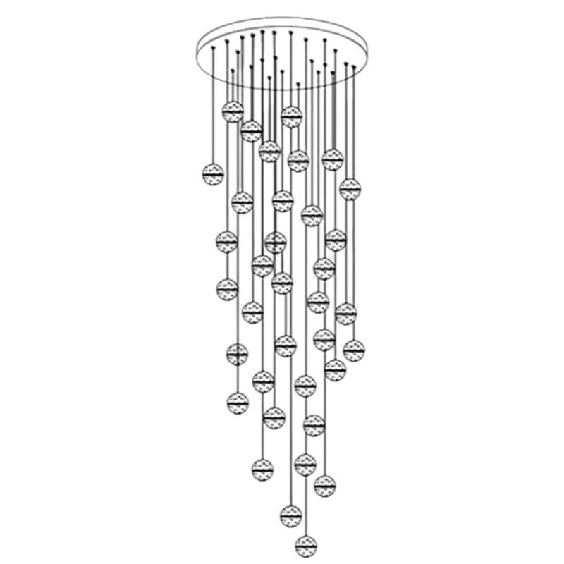 Luxurious Glass Drop Pendant Light