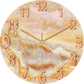 Stylish Wall Clock Blue Marble Neon Numbers
