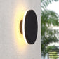 Sleek Black Round LED Wall Lamp