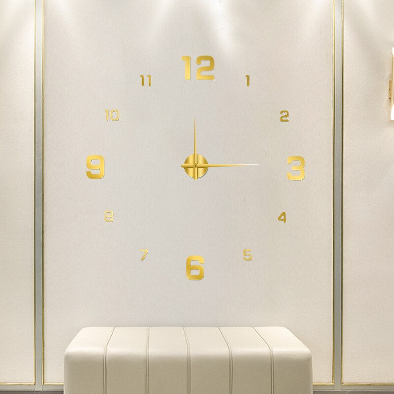 Stylish Wall Clock with 3D Number Display