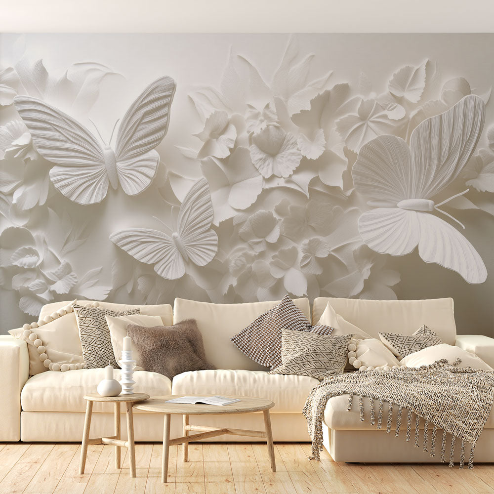 Beautiful Floral 3D Wall Mural Wallpaper - HappyKidMart