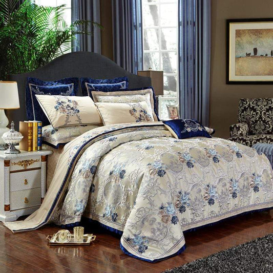 Luxurious Cotton Bedding Set Floral Design - HappyKidMart