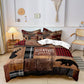 Country Plaid Bedding Set | Woodland Animal Print - HappyKidMart