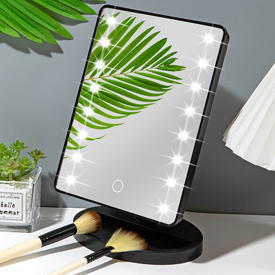Bright Lighted Makeup Mirror with Touch Screen