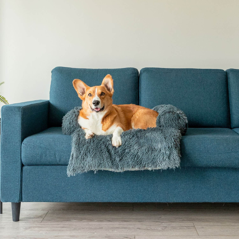 Soft Pet Couch Cover | Waterproof Faux Fur Pet Bed