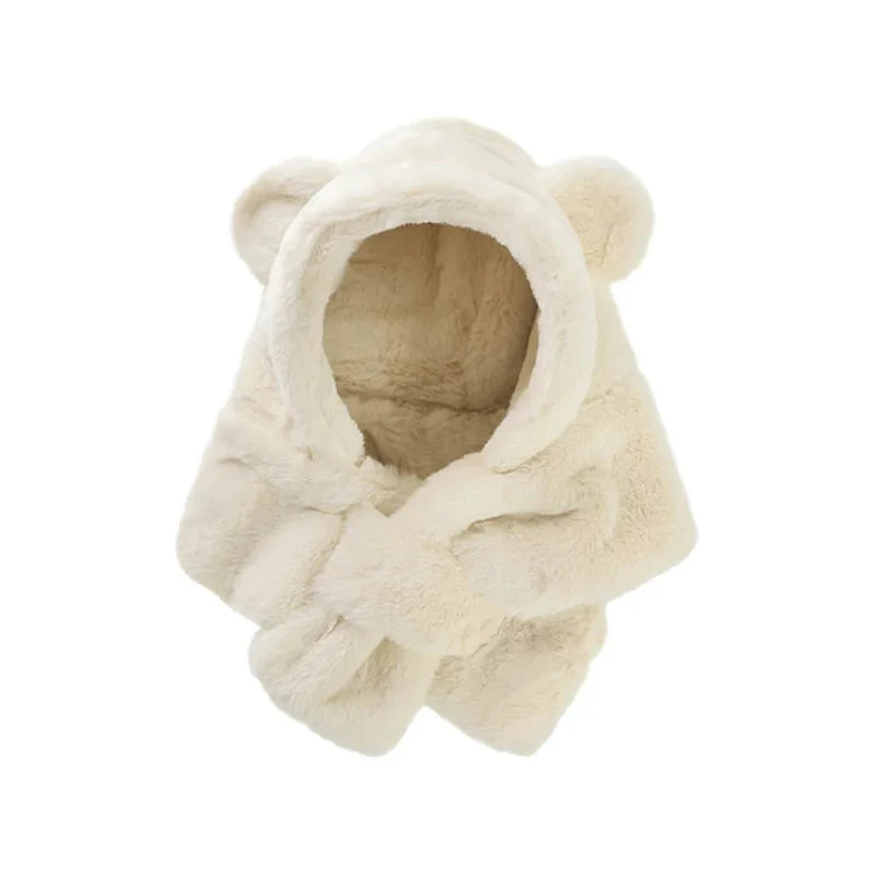 2 in 1 Baby Bear Warm Hat Scarf