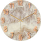Stylish Wall Clock Blue Marble Neon Numbers
