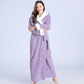 Plush Ladies Cozy Hooded Bath Robe