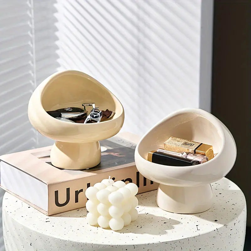 Cute White Porcelain Key Dish