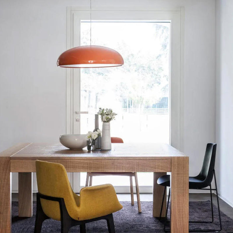 Stylish Hanging Light | Round Chrome Shade LED