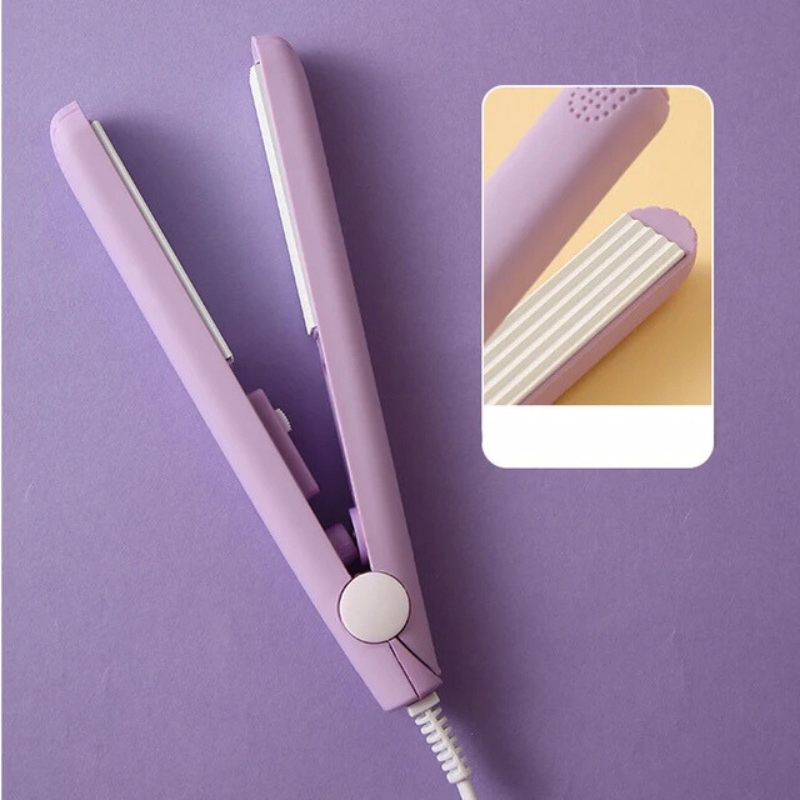 Compact Hair Curler & Straightener | Ceramic Tourmaline Coating - HappyKidMart