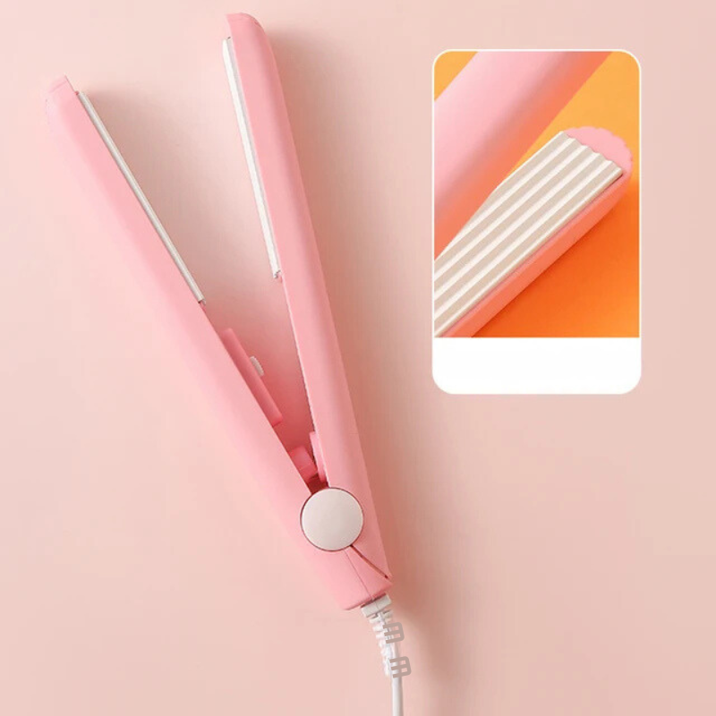 Compact Hair Curler & Straightener | Ceramic Tourmaline Coating