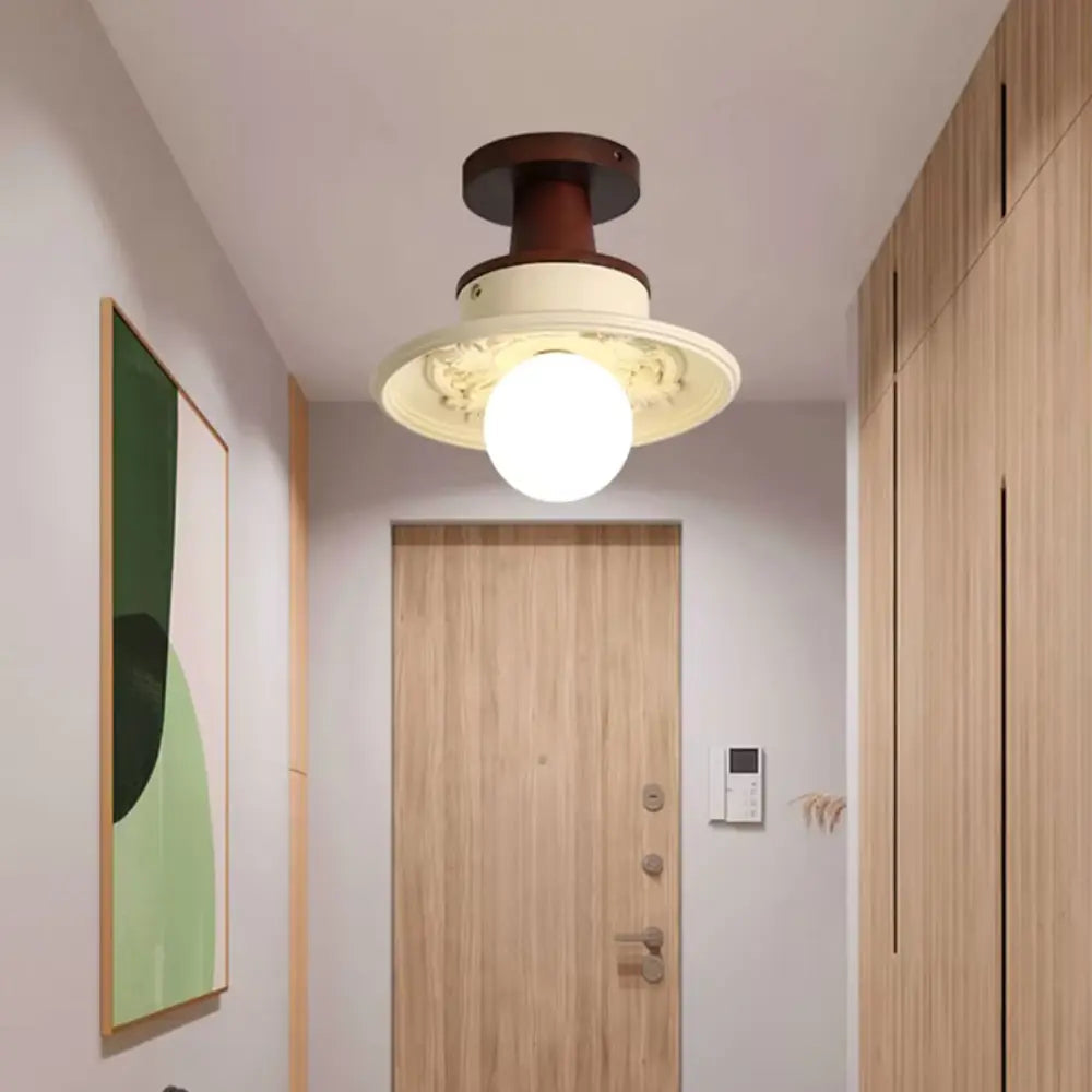 Stylish Overhead Light | Dual Finish Metal Shade