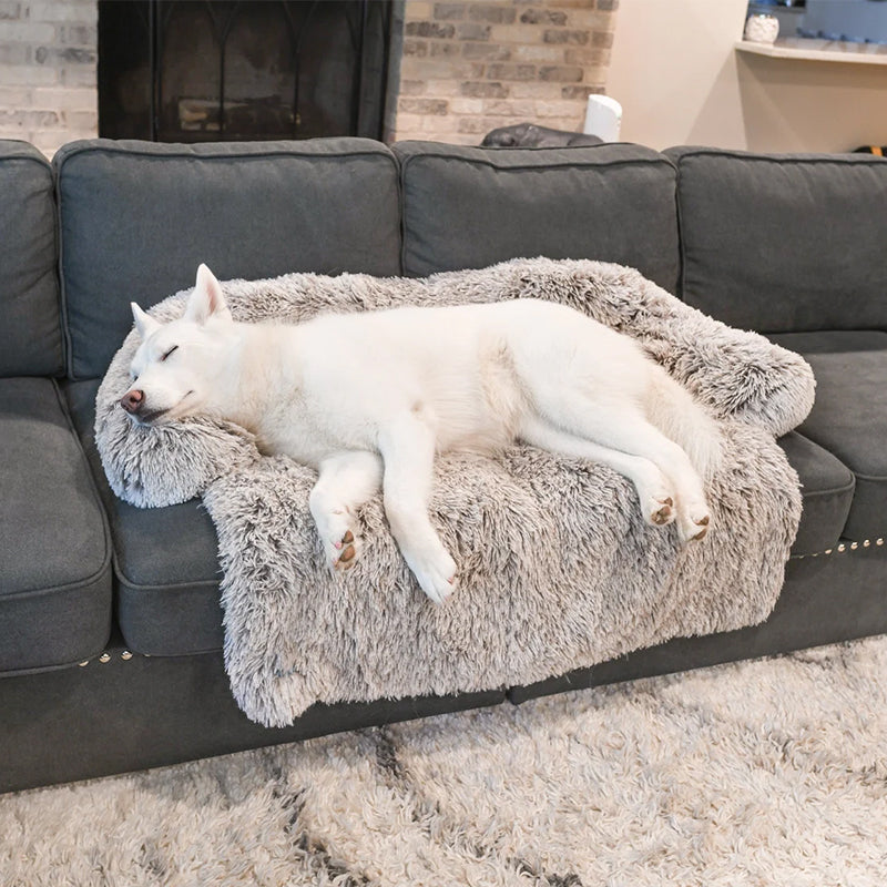 Soft Pet Couch Cover | Waterproof Faux Fur Pet Bed