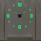 Stylish Wall Clock with 3D Number Display