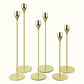 Luxury Metal Candle Holder Set | Gold Tone Iron Bases