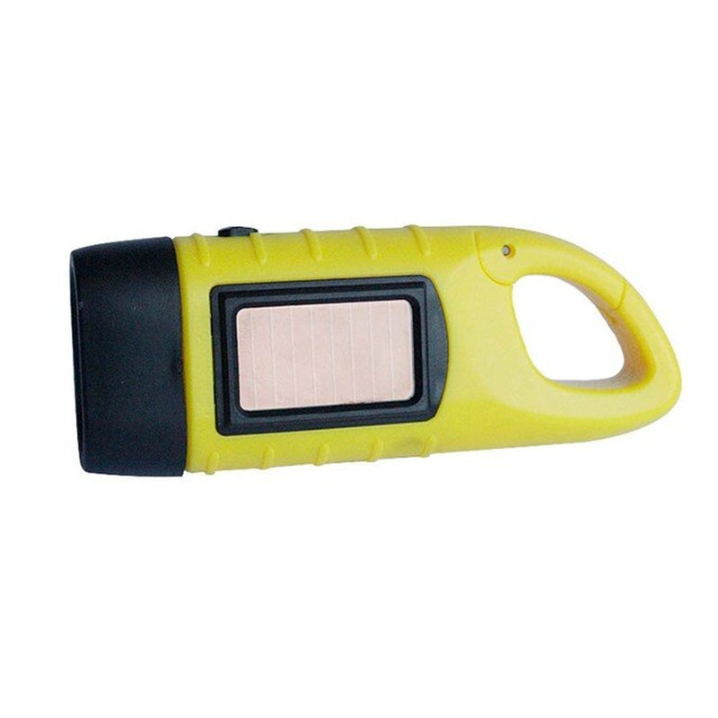 Portable Solar LED Flashlight with Hand Crank Power