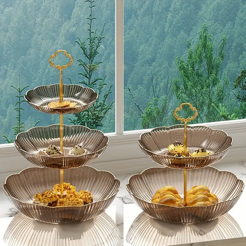 3 Tier Kitchen Serving Tray | Mint Green Decorative Stand