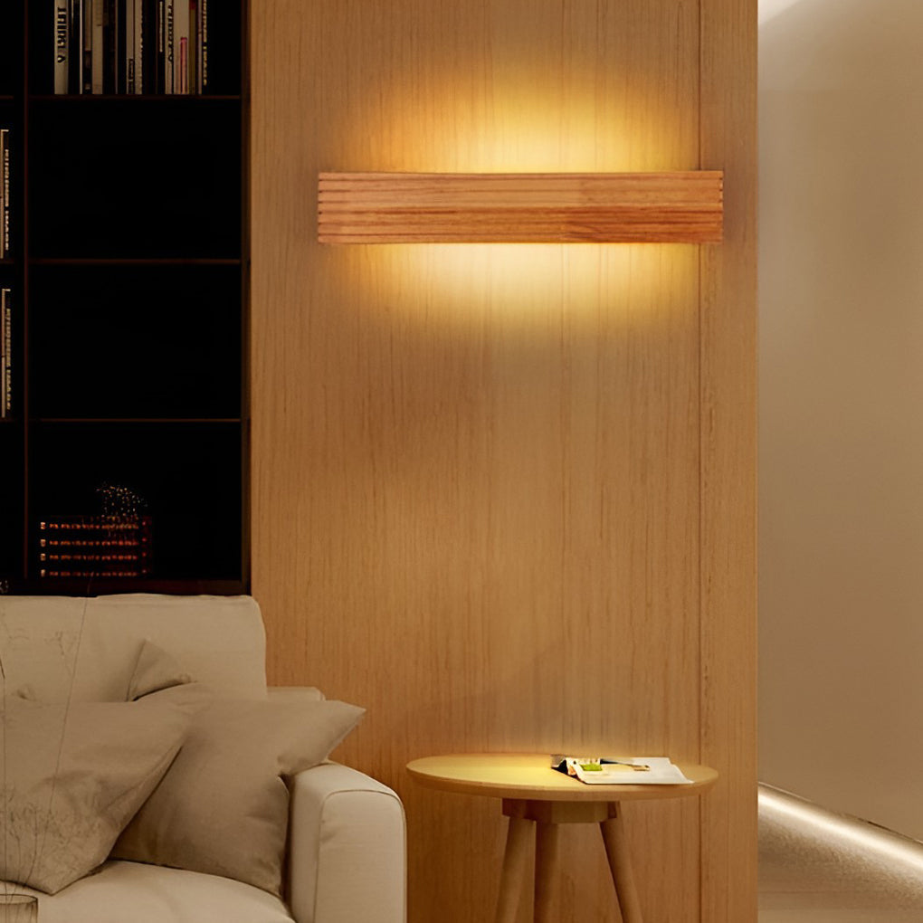Rustic Wooden LED Wall Sconce - HappyKidMart