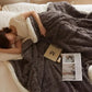 Plush Heavy Knit Wool Throw Blanket