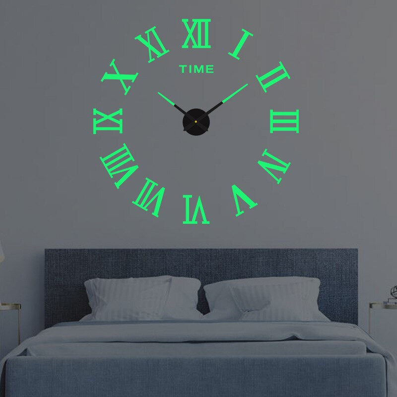 Stylish Wall Clock with 3D Number Display