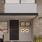 Sleek Black Round LED Wall Lamp