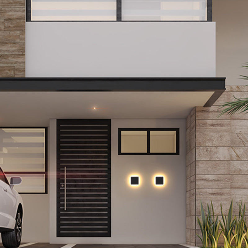 Sleek Black Round LED Wall Lamp